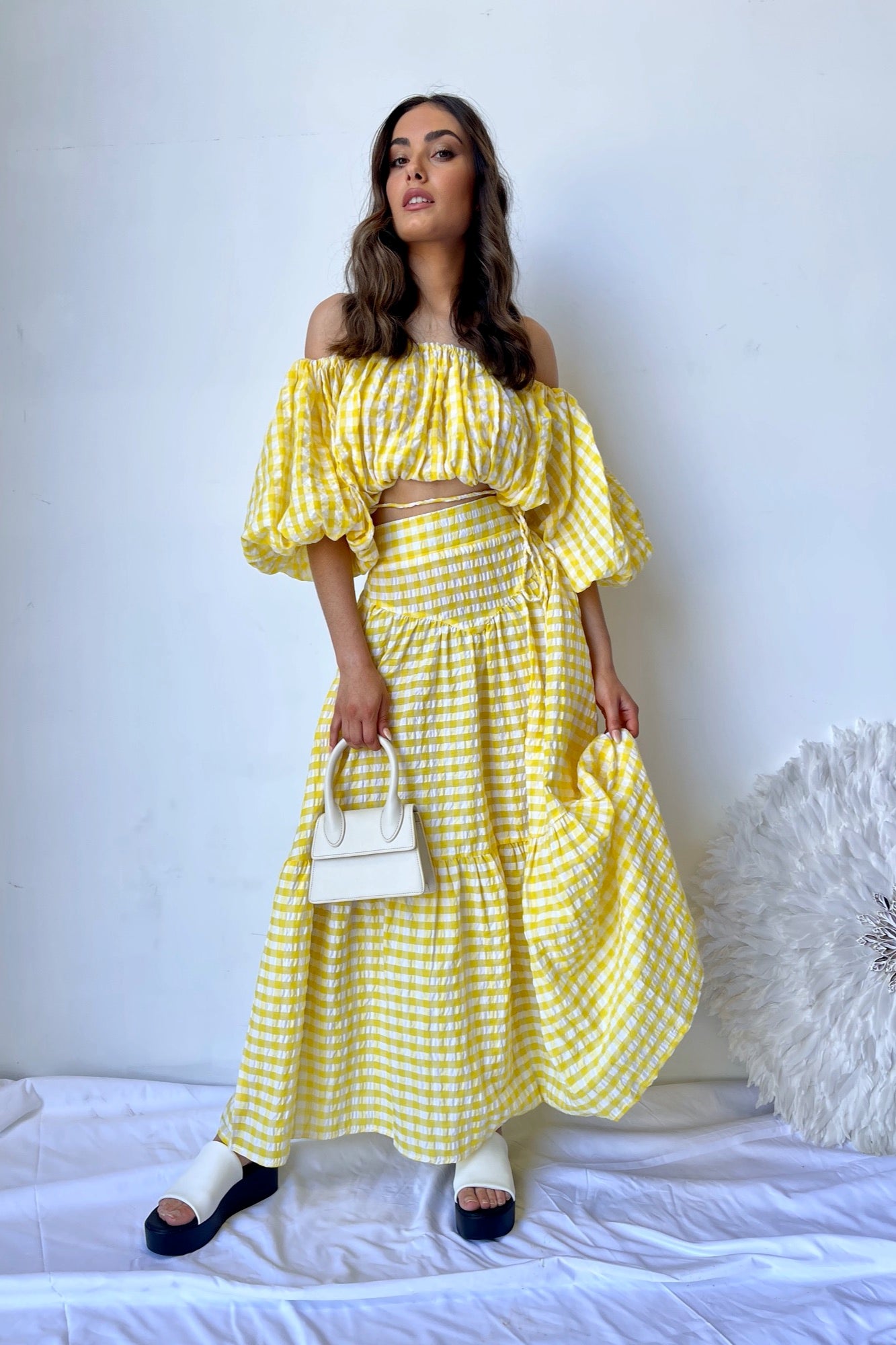 Libbi Skirt - Yellow Gingham