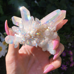 ic:Angel or Opal Aura Quartz Specimen from unicornmanor.com