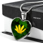 Heart Necklace Pendant - Lesser Celandine Irish Wildflower - James A. Truett - Moods of Ireland - Irish Art