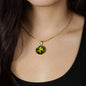 Circle Necklace Pendant - Wild Irish Flag Iris - James A. Truett - Moods of Ireland - Irish Art