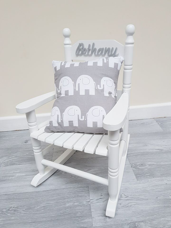 Childrens Rocking Chair Personalised Wooden Chair Kids Dreambox