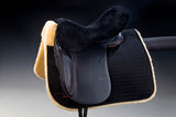 Horse Dream UK Sheepskin Seat Saver for English Saddles. Supersoft, warm shock absorbing sheepskin seat saver, manufactured by Christ Lammfelle