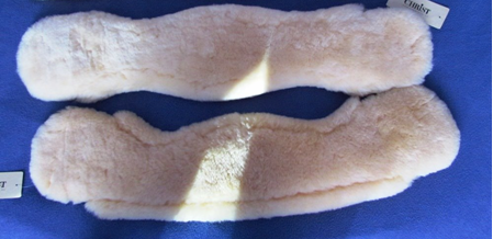 Sheepskin Dressage girths shaped to the contours of your horse. Lightweight and breathable, strong and hard wearing 