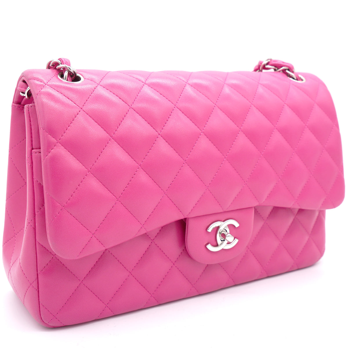 chanel double flap pink