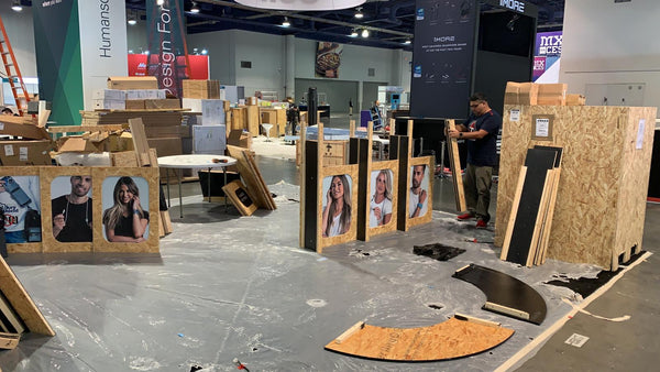 wraps team building our stand at CES 2019