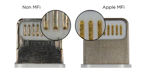 apple mfi certified charger cable compared to a non mfi charge cable