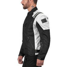 Viking Cycle Ironborn White Textile Motorcycle Jacket for Men