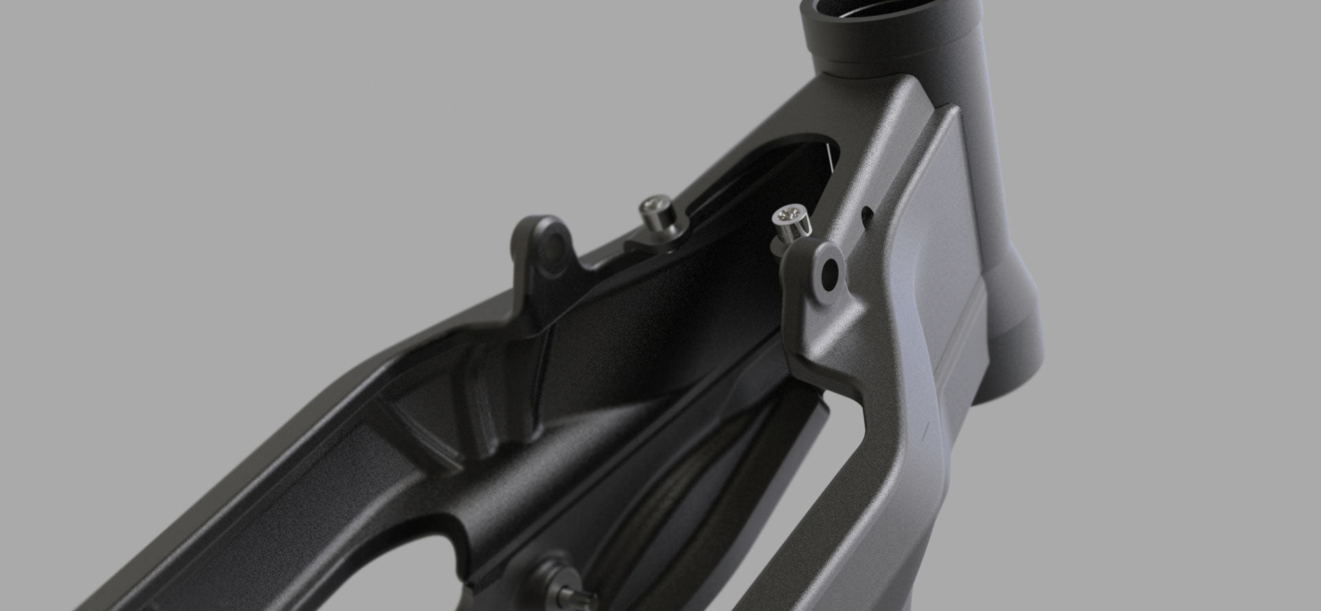 Surron LBX Dual-Sport E-Dirt Bike Chassis - Close Up on Headstock