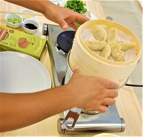 Amino Mantra Garlic & Chive Vegan Dumpling Prep 3
