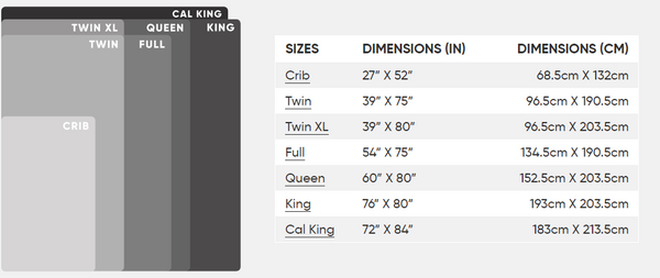 Mattress Size Guide - Vesgantti USA