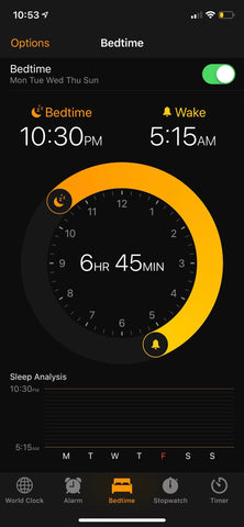 screenshot bedtime feature on apple iPhone