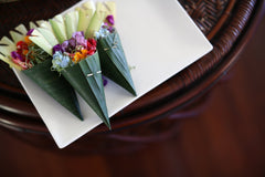Traditional flower offering, Bali