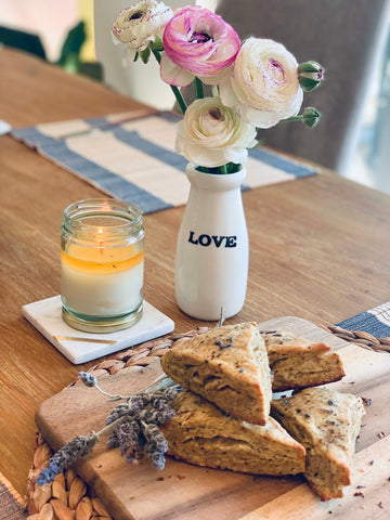 Provence with Love - lavender and earl grey glazed scones from The Tea Nomad