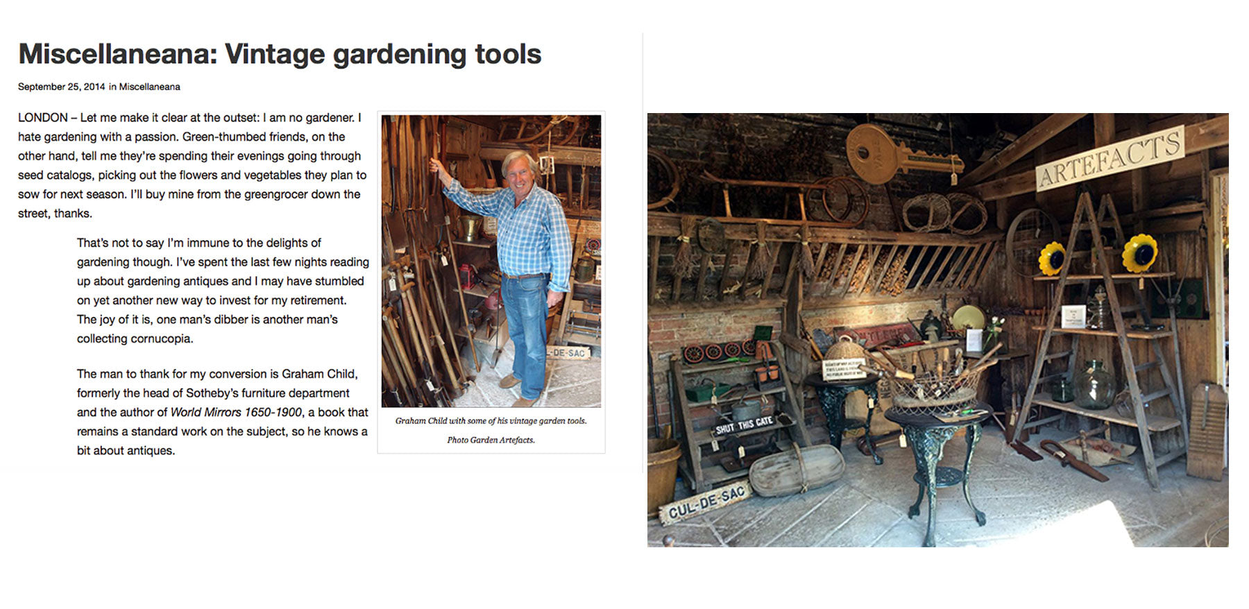 Auction Central News - Miscellaneana Vintage Gardening Tools
