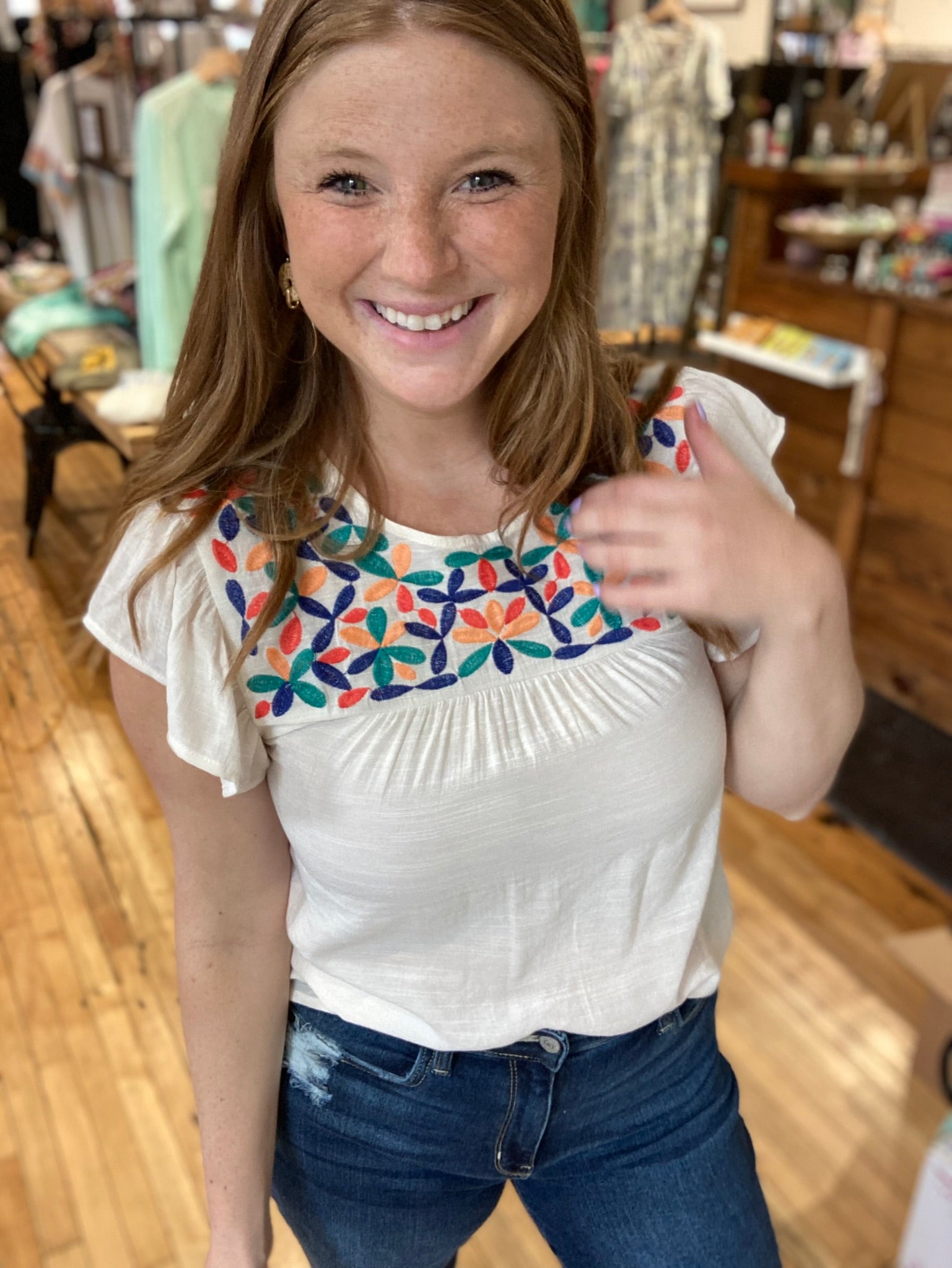 Astrid Embroidered Top