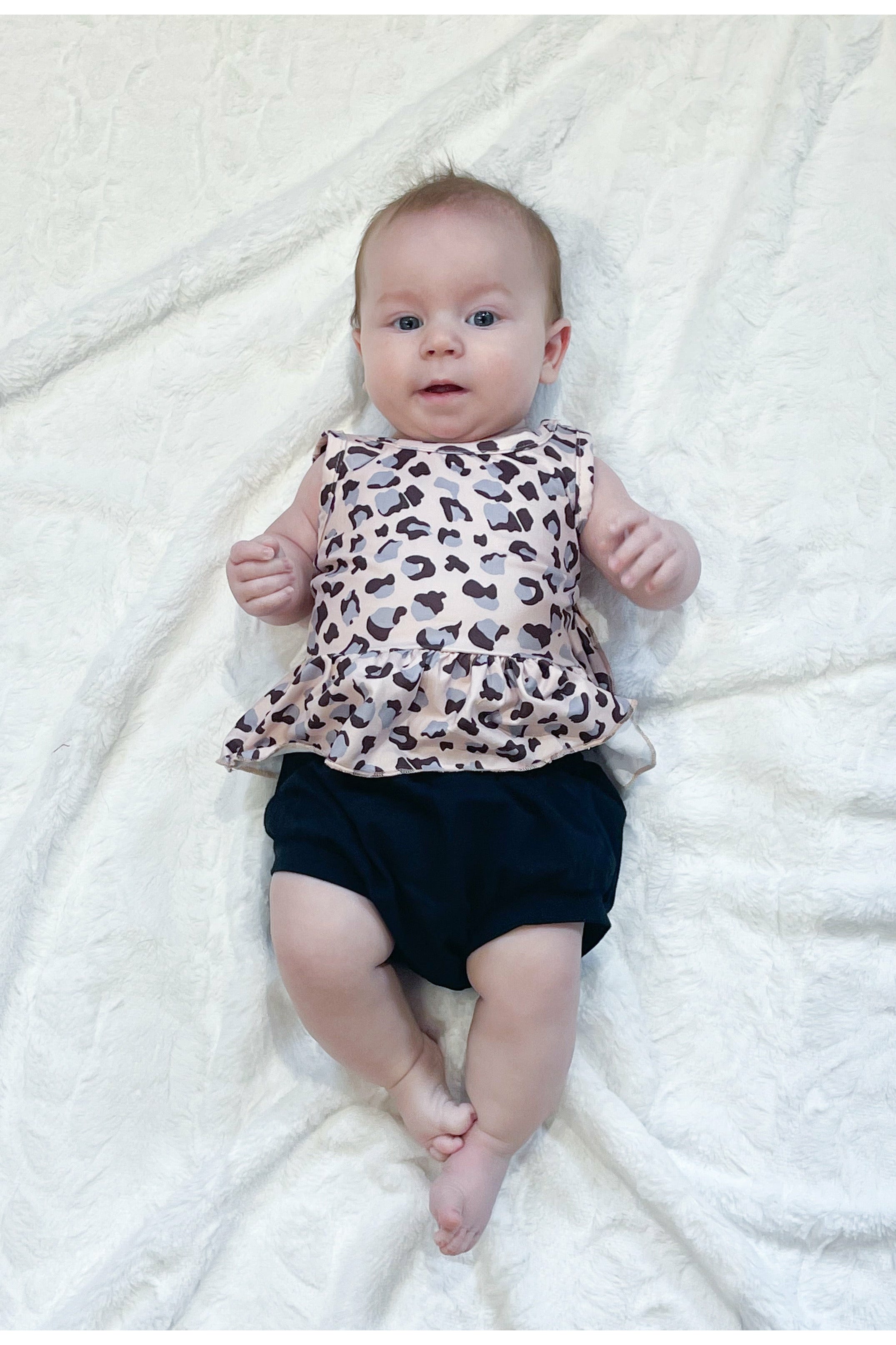 Leopard Ruffle Baby Set