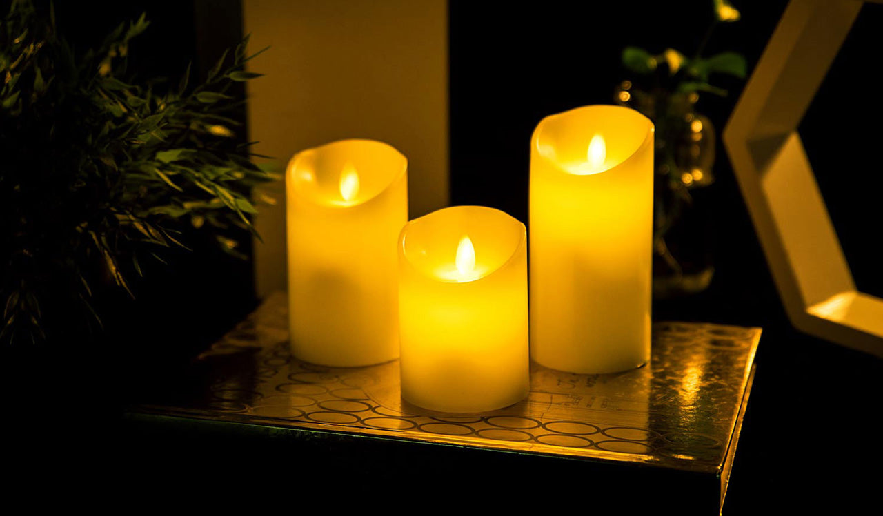 loftek led candle set with real wax