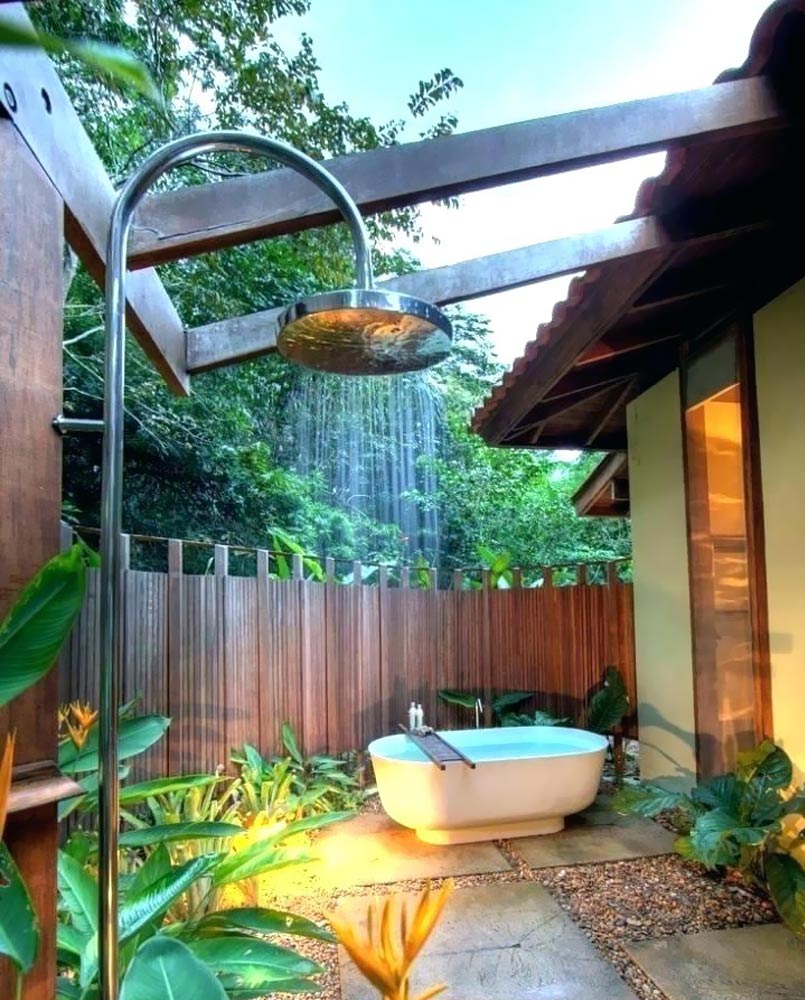 outdoor bath decor ideas