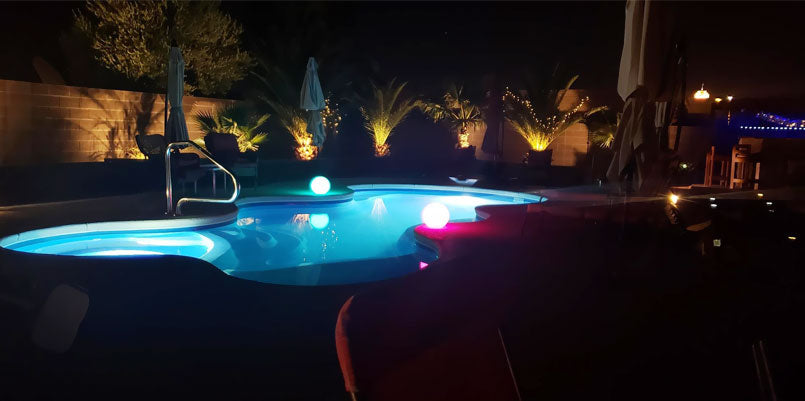 loftek led glowing floating pool orb for outdoor party