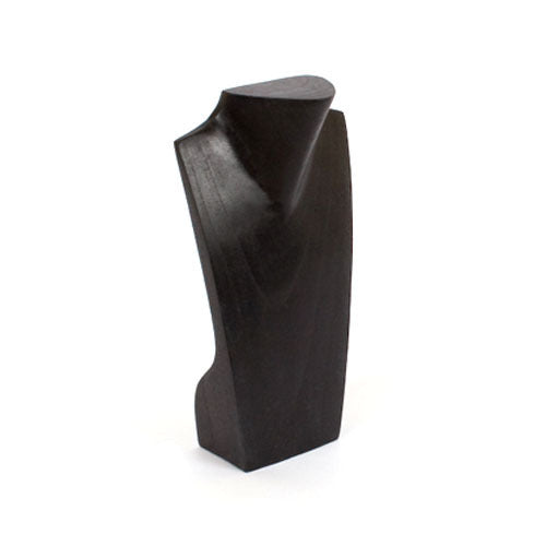 12" Wood Necklace Display, V-Neck - Black