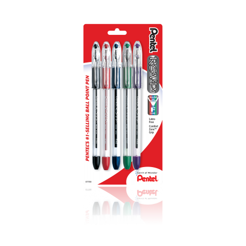 R.S.V.P.®圆珠笔，5包各种颜色
