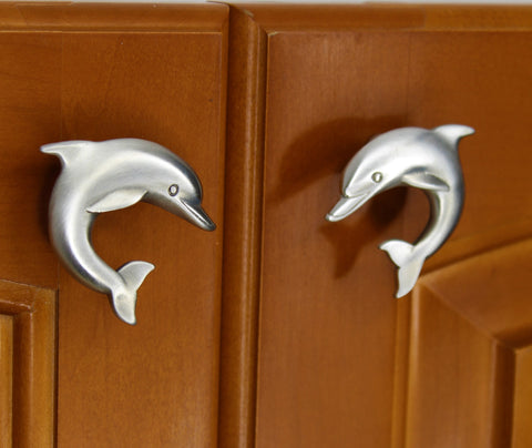 Matching dolphin cabinet knob set