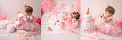 Cake Smash Photography with a Nappy Cake