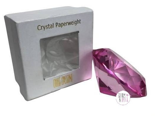 Oleg Cassini 2.25” BABY BLOCK Paperweight optic crystal; NEW 