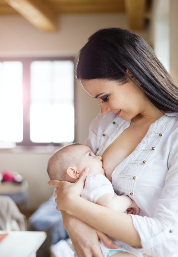 Mother breastfeeding her baby