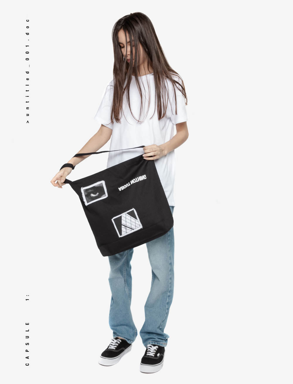 EYES AND SURROUNDINGS TOTE BAG / REVERSE LOGO TOP