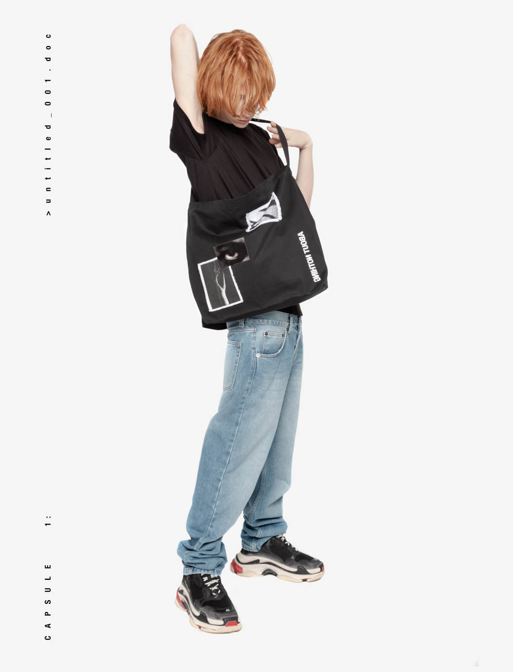 HANDS, EYES AND SURROUNDINGS TOTE BAG / SIDE LOGO