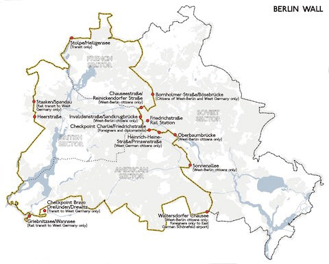 Berlin West East Sectors and crossings
