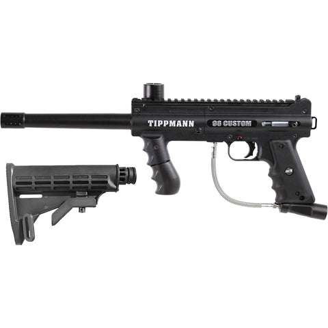 Tippmann Model 98 Platinum Series Custom ACT Gun Black + Basic Adjustable Car Stock