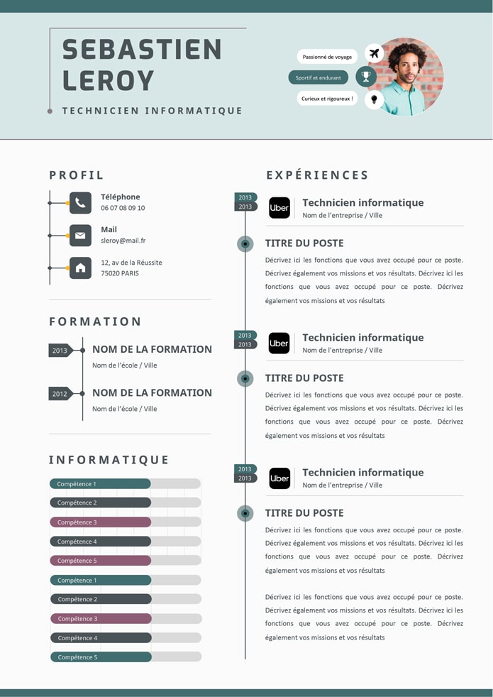 CV Technicien Informatique à télécharger (Exemples)  CV Market