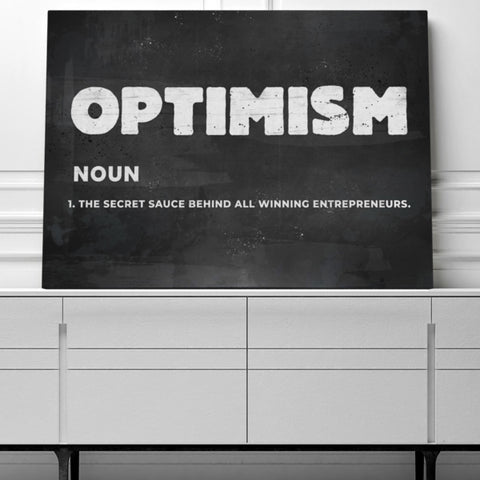 Optimism Win All Day Canvas Art