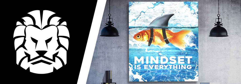 Mindset is everything - win all day - motivational and inspirational wall art poster