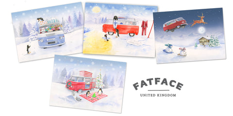 Fatface bespoke commission Christmas cards