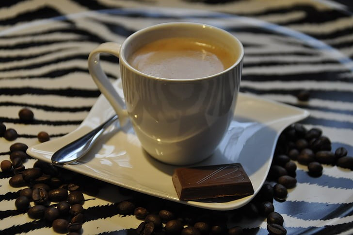 coffee with milk chocolate