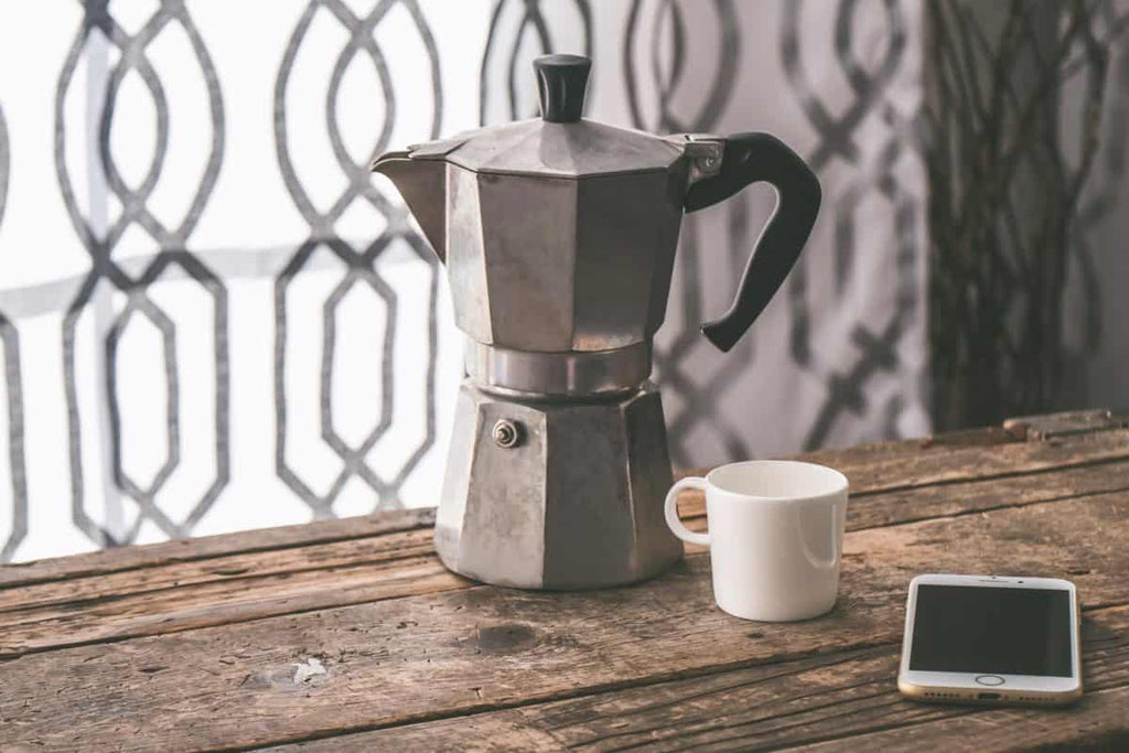 a Percolator on a table