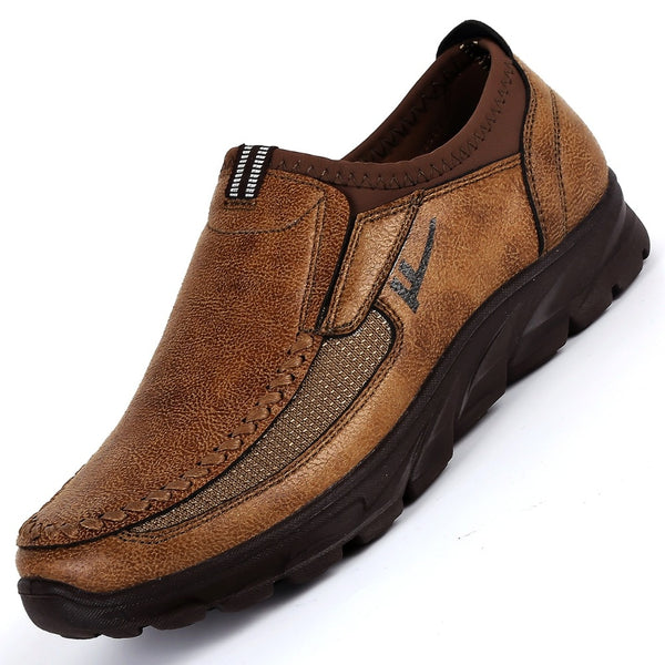 leather slip on mens shoes