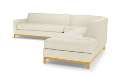 Monroe Drive 3pc Sleeper Sectional :: Leg Finish: Natural / Configuration: RAF - Chaise on the Right / Sleeper Option: Deluxe Innerspring Mattress