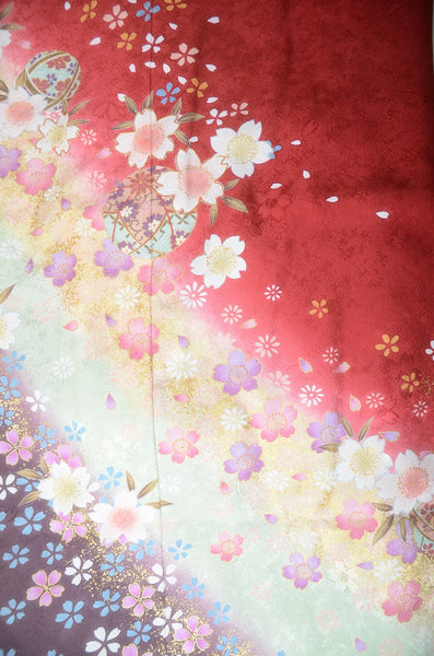 Long-sleeved kimono 6 items set / Furisode / FK#1-761