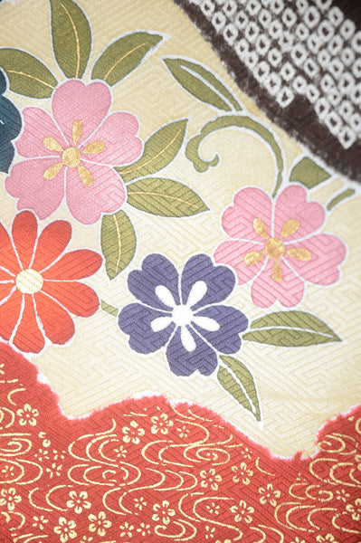 Long-sleeved kimono 6 items set / Furisode / FK#1-535