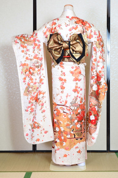 Long-sleeved kimono 6 items set / Furisode / FK#1-377