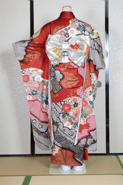 Long-sleeved kimono 6 items set / Furisode / FK#1-535