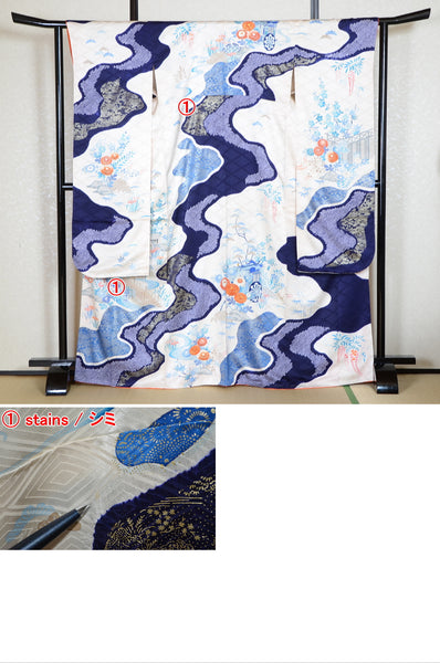 Long-sleeved kimono 6 items set / Furisode / FK#1-708