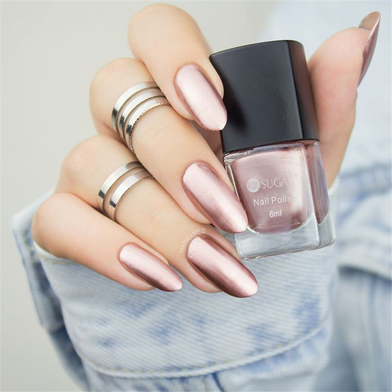 metallic silver nail polish