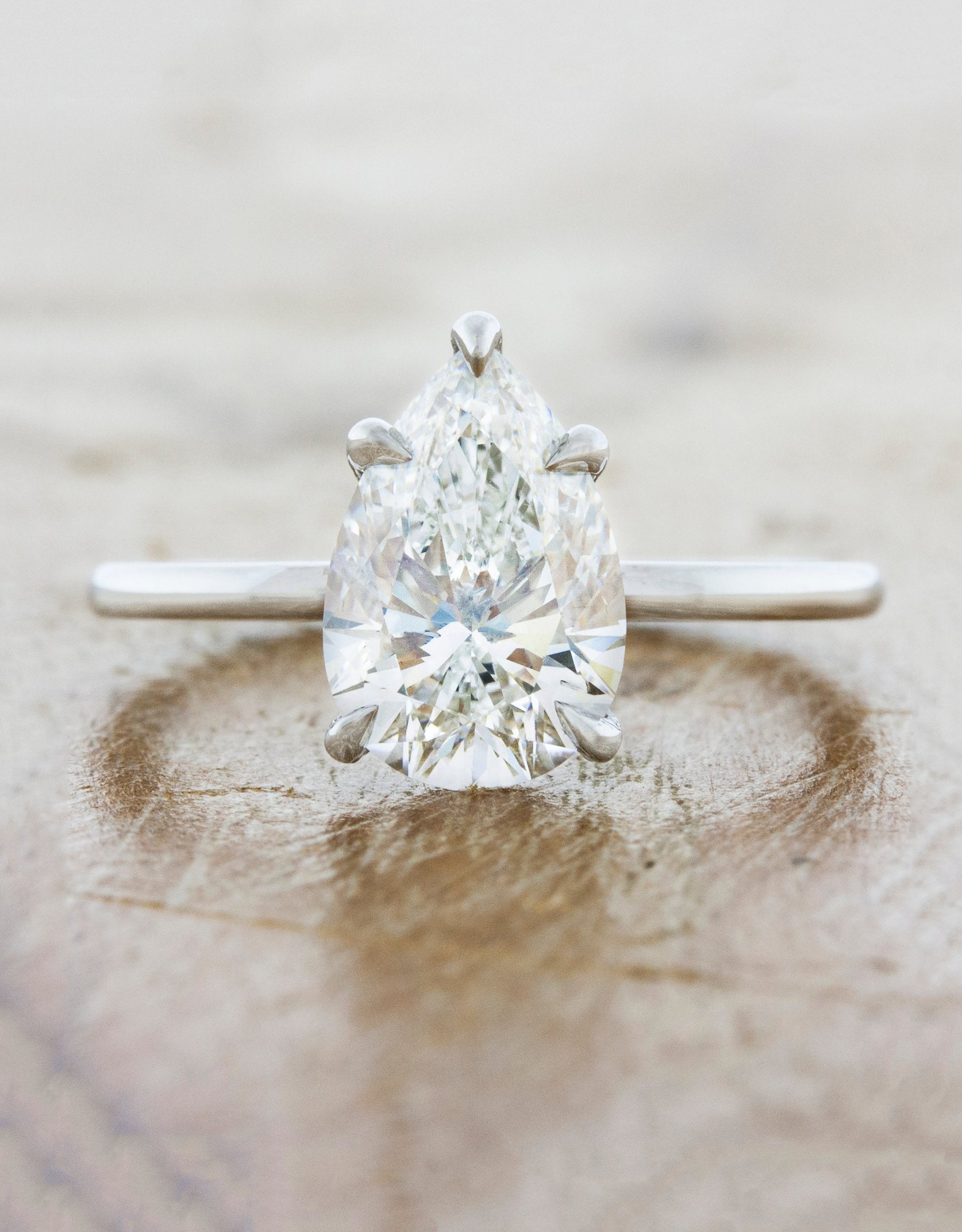 Sloane-Sideways Pear Shape Diamond Ring