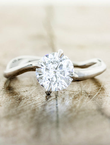 Organic style wedding rings