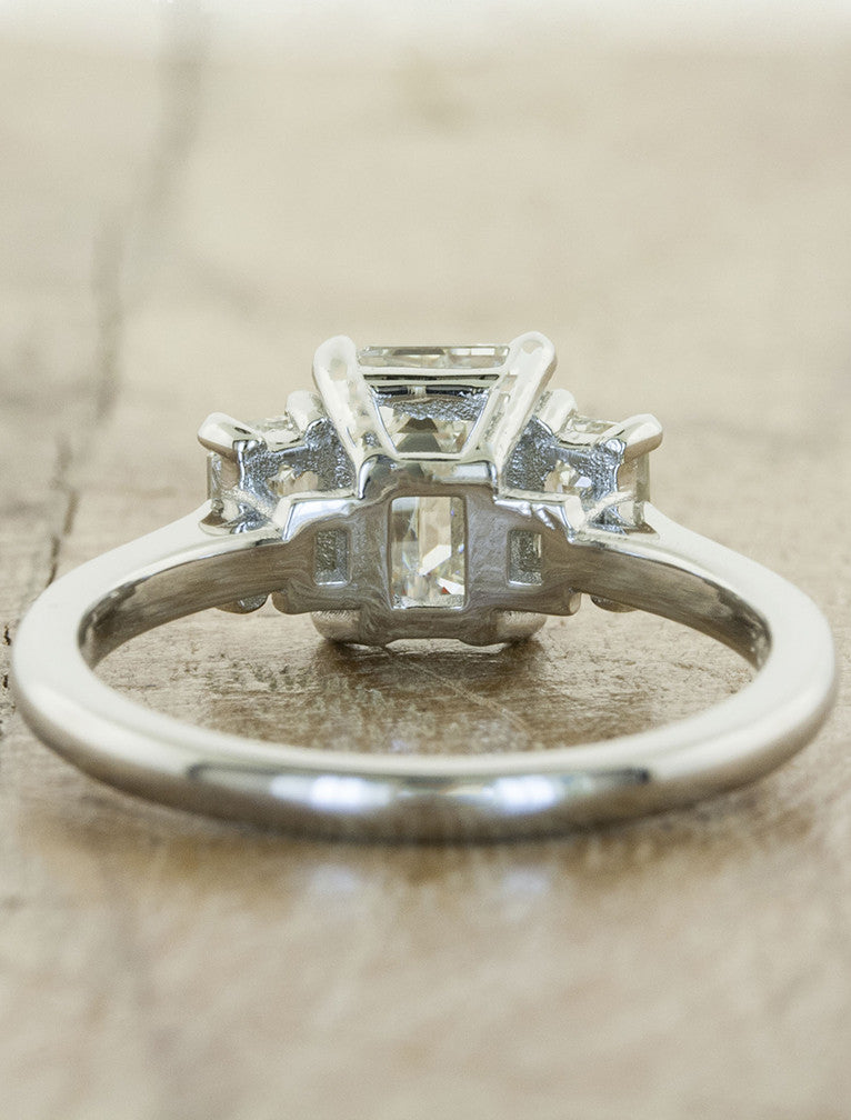 used emerald cut diamond ring